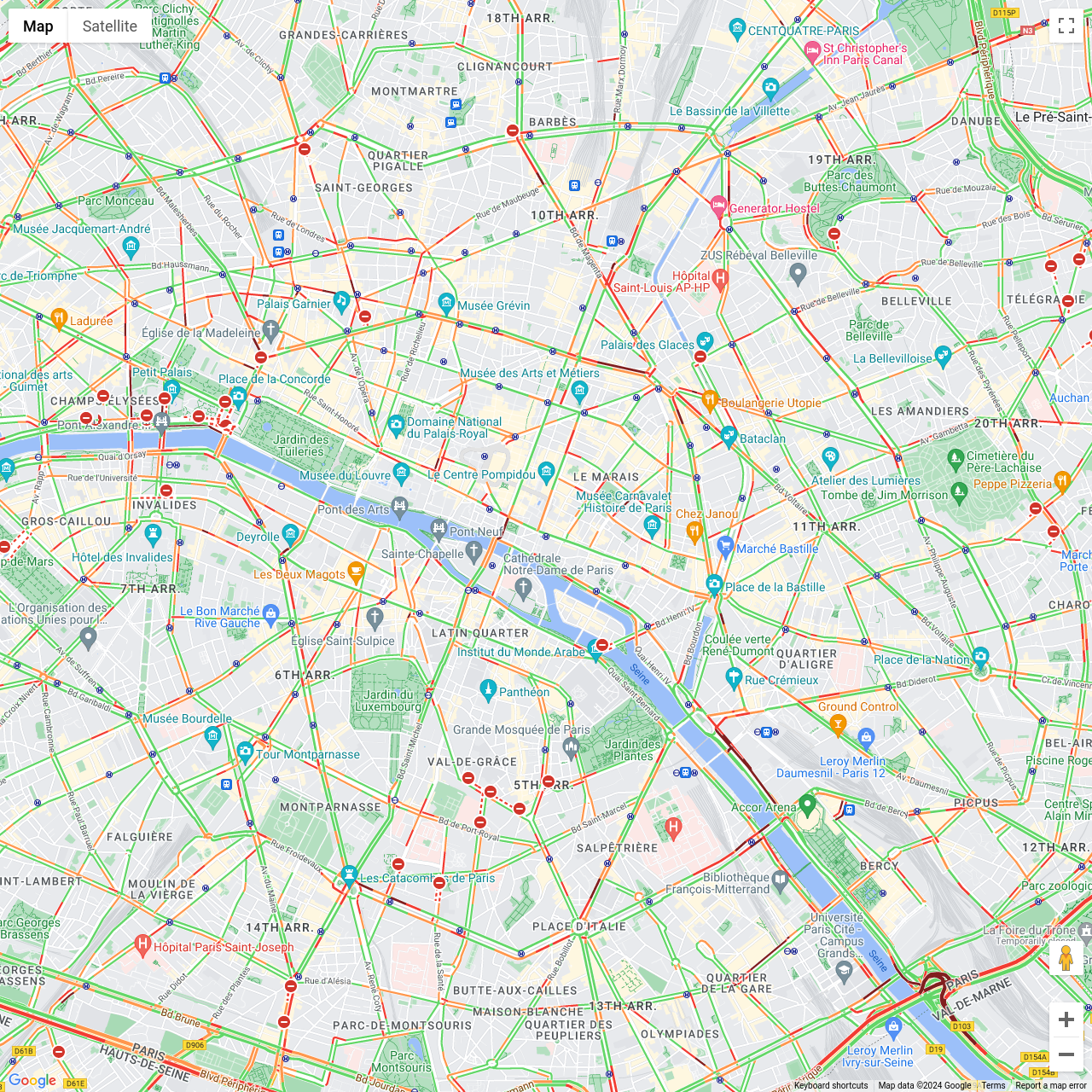Paris Traffic Congestion