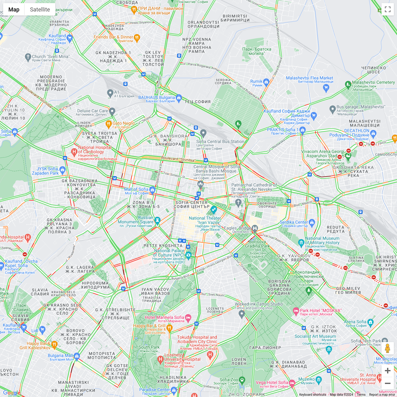 Sofia Traffic Congestion