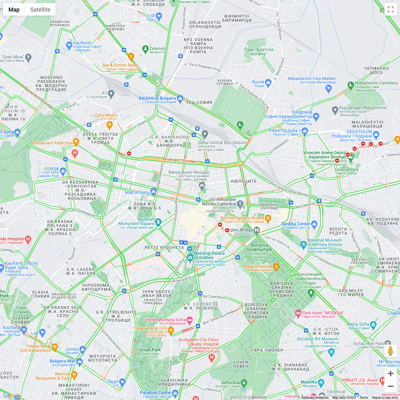 Sofia traffic congestion report | Traffic Index